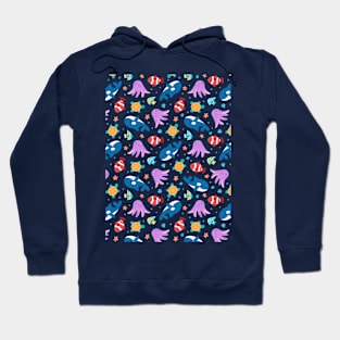 Cute Ocean life patterns Hoodie